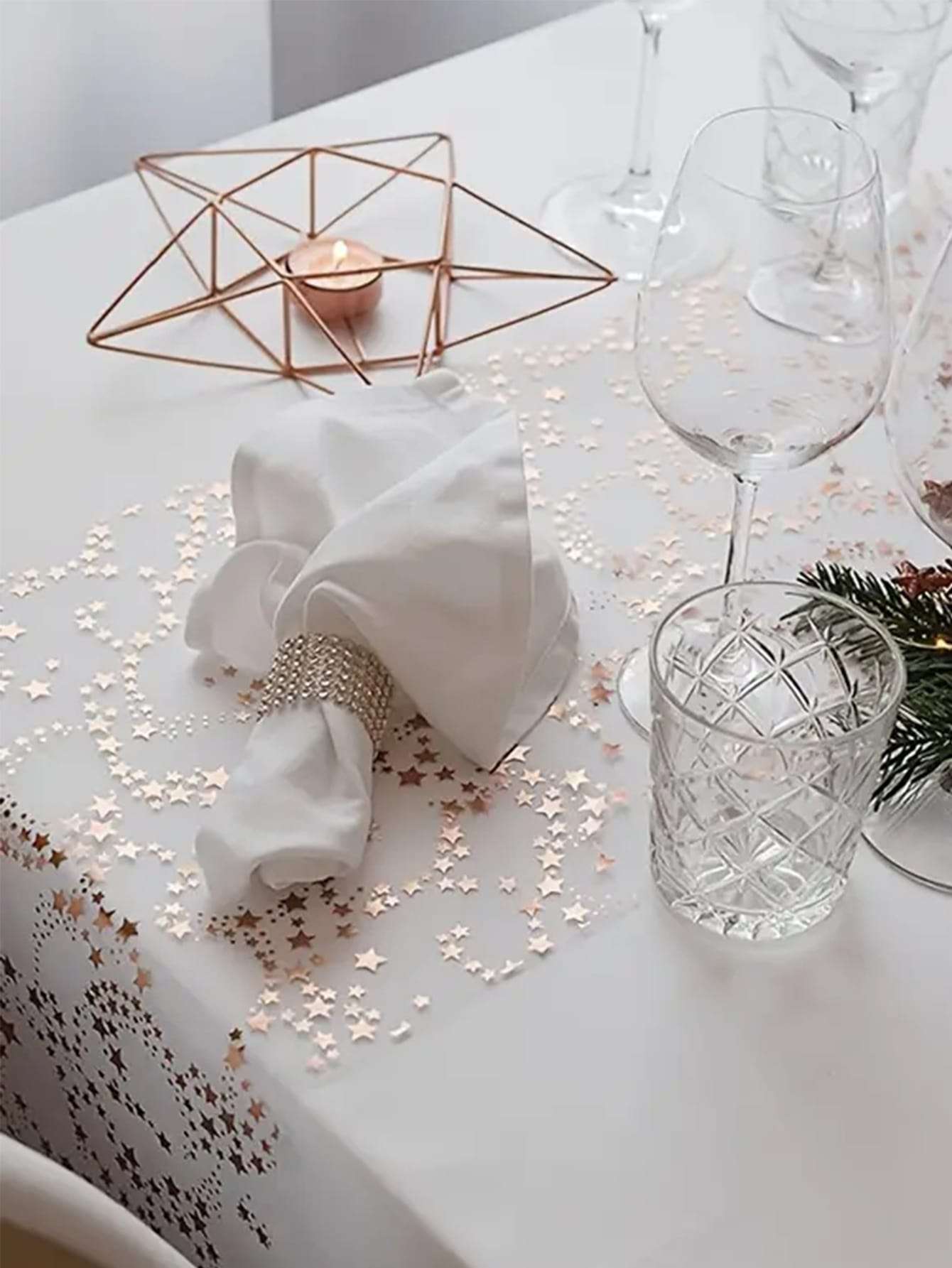 1pc Table Decorations For Party, Golden Table Runner, Sequin Glitter Foil Metal image 12