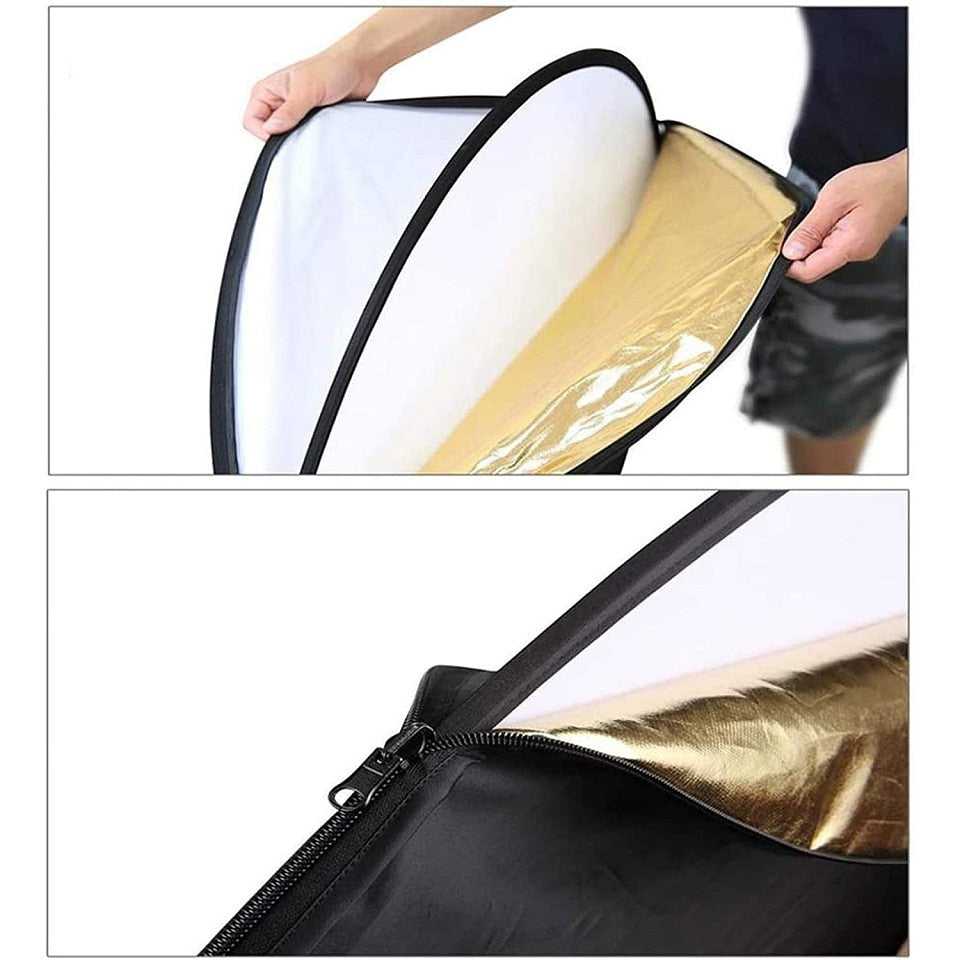 100x150cm 5 in 1 Portable Collapsible Light Oval Photography Reflector for Stud image 6