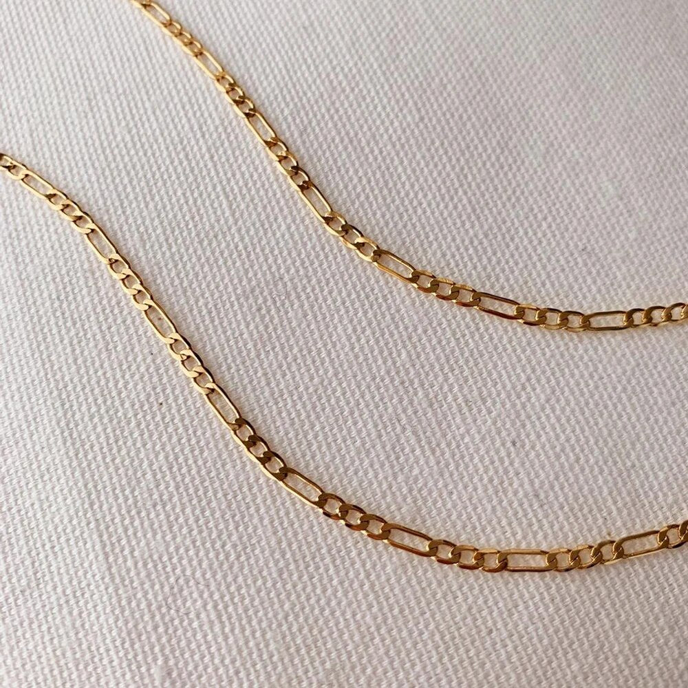 eManco 4/6/8MM Figaro Stainless Steel Link Chain Bracelet Gold Color Charm Brac image 4