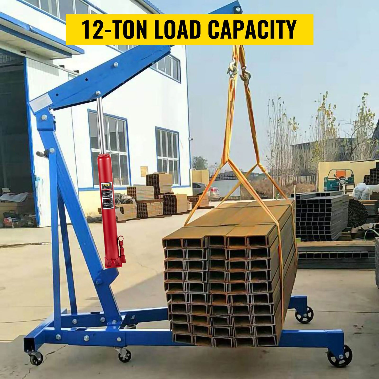 VEVOR Hydraulic Jack 3 /4/8/12 Ton Car Hydraulic Long Ram Jack Manual Engine Li image 4