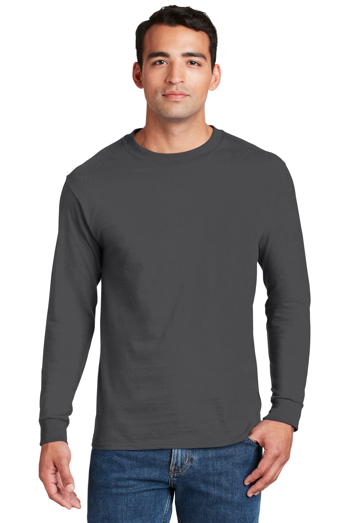 Hanes® Beefy-T® - Camiseta de manga larga 100% algodón. 5186