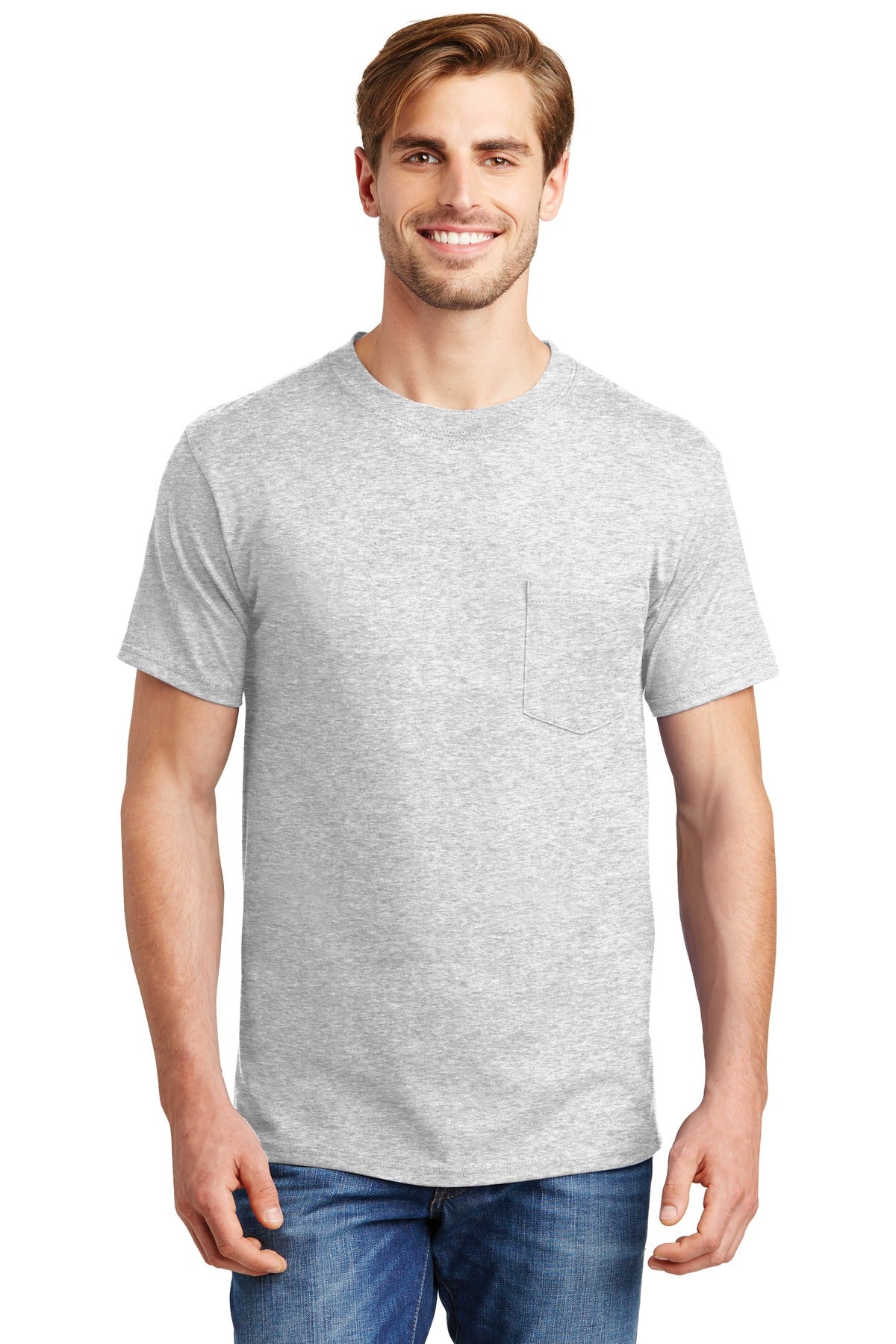 Hanes® Beefy-T® - Camiseta 100% algodón con bolsillo. 5190