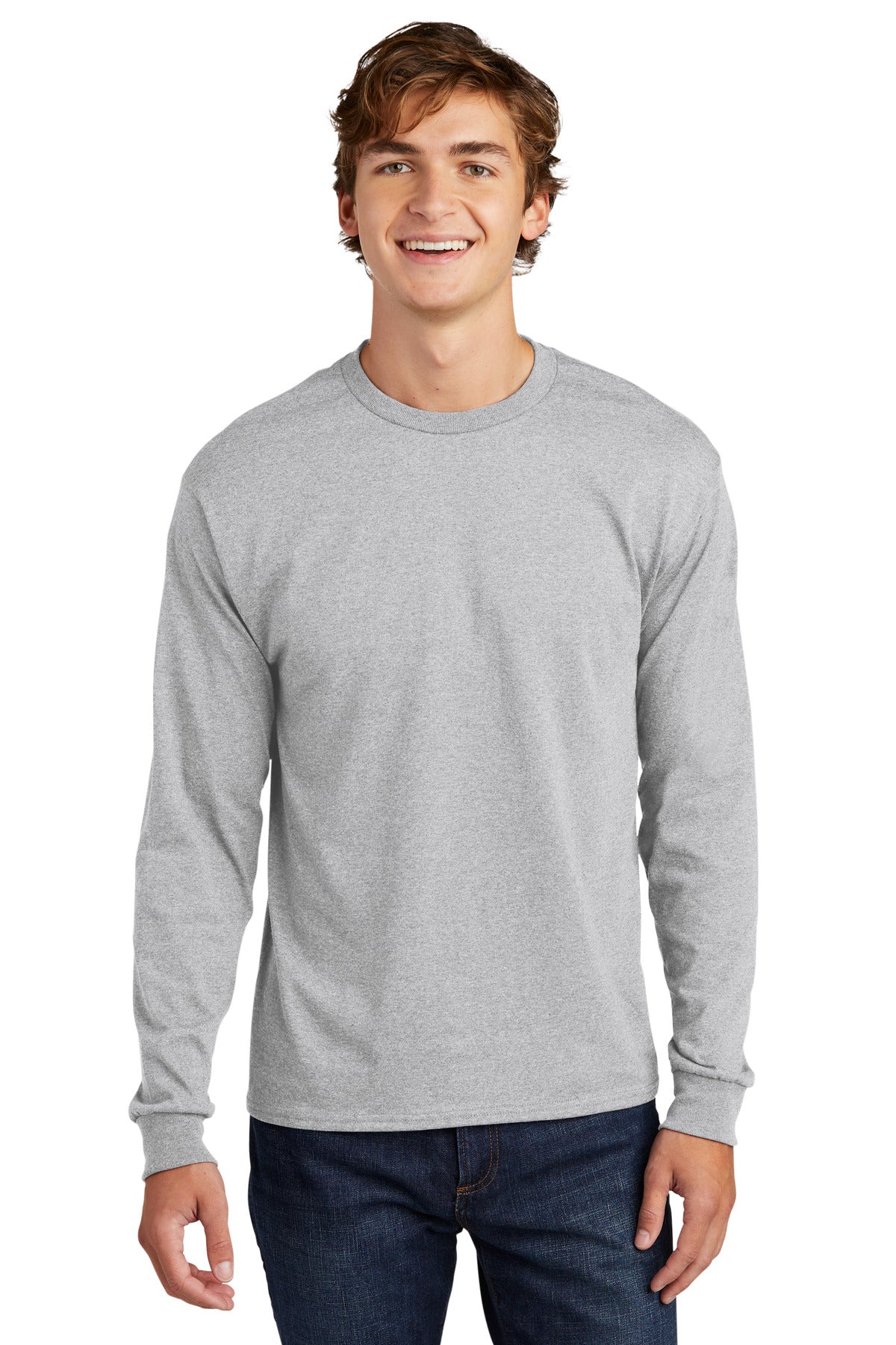 Camiseta de manga larga 100 % algodón Essential-T de Hanes® 5286