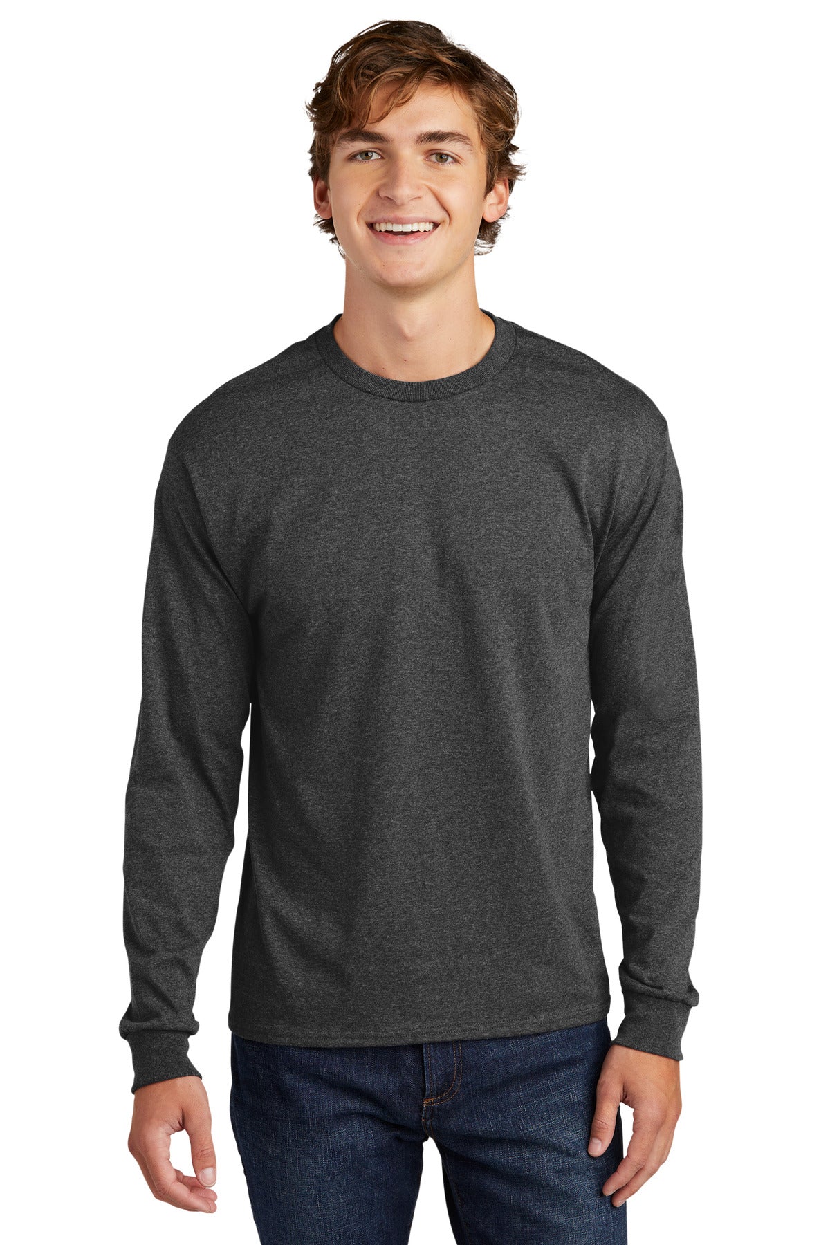 Camiseta de manga larga 100 % algodón Essential-T de Hanes® 5286