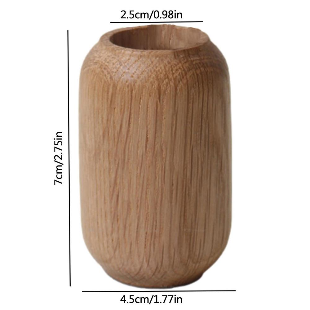 Rustic Wood Vase Table Flower Stand Vase Ornament Handmade Techniques Vase Deco image 1