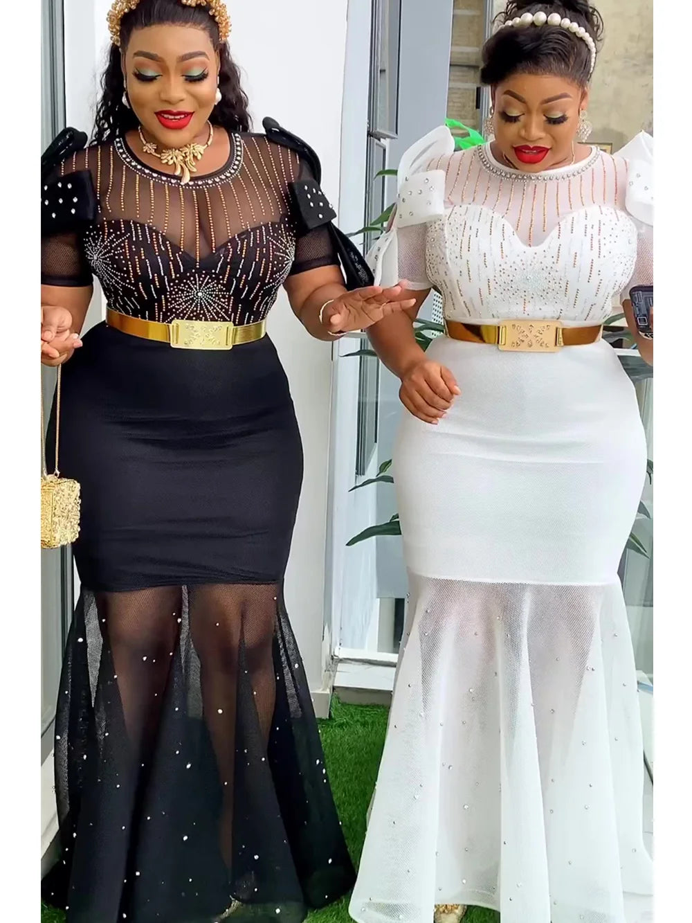 Plus Size African Party Dresses for Women Dashiki Ankara Turkey Wedding Evening image 0
