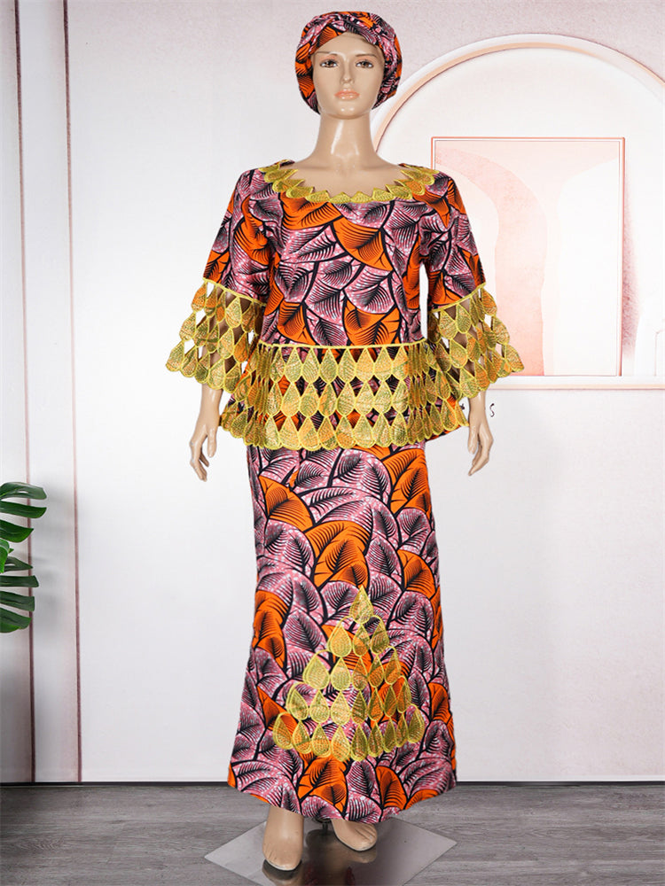 3XL 4XL Women Plus Size Clothing African Dashiki Print Wax Dress Wedding Party image 2
