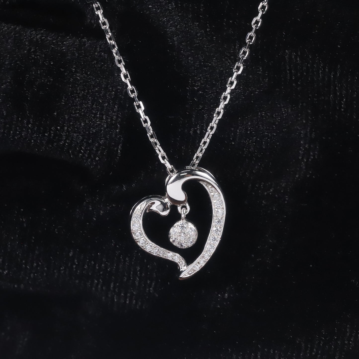 GEM'S BALLET Fine Gold Jewelry Natural Real Heart Diamond 9K 10K 14K 18K Solid image 4