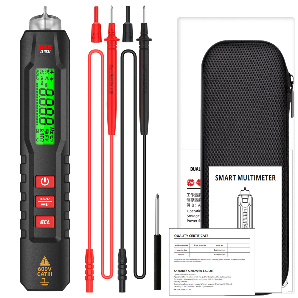 BSIDE Smart Digital Multimeter Pen Type Multitester True RMS Voltmeter DC AC Vo image 2