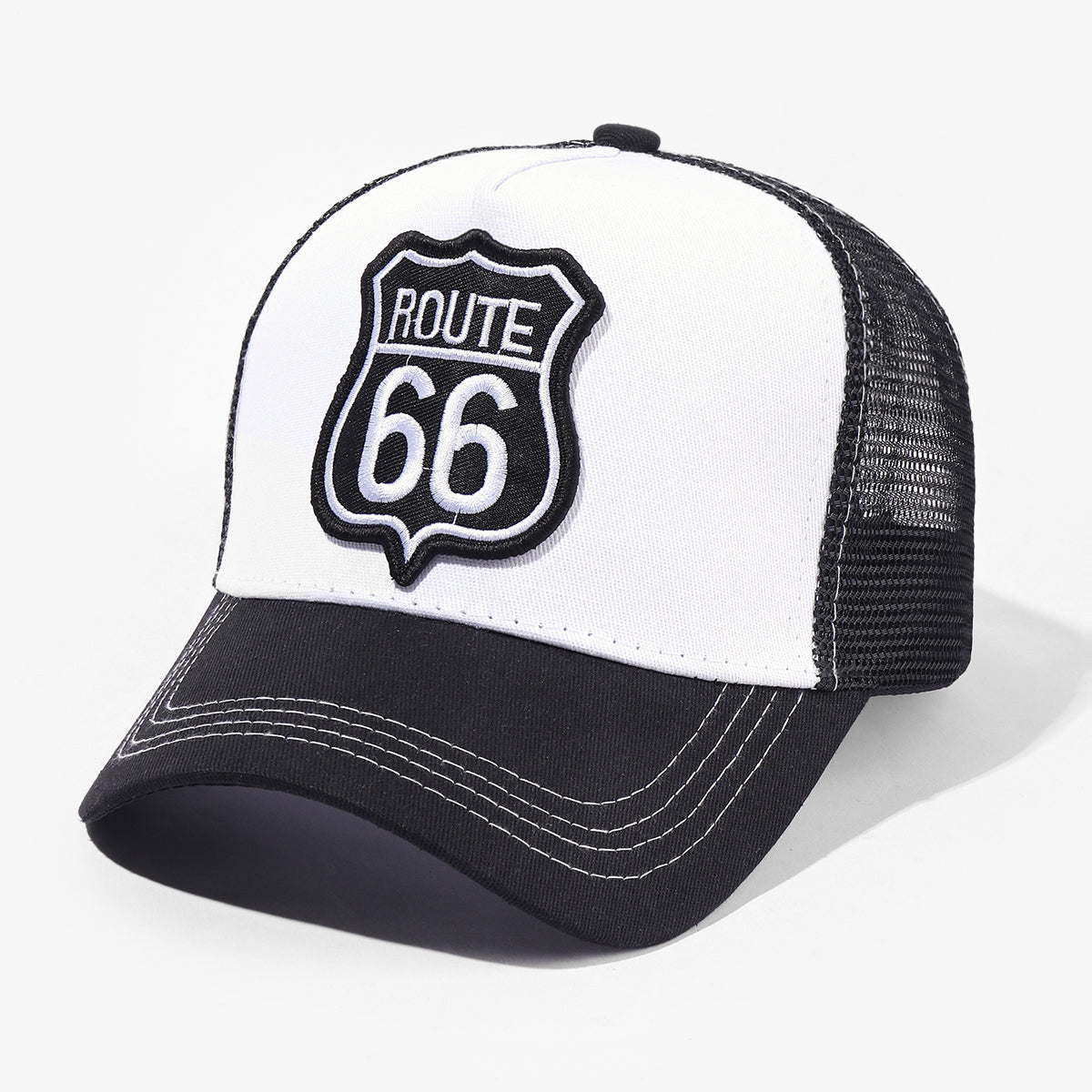 ROUTE 66 Baseball Cap Spring Autumn Mesh Snapbac Hat For Women Men Trucker Hat image 9