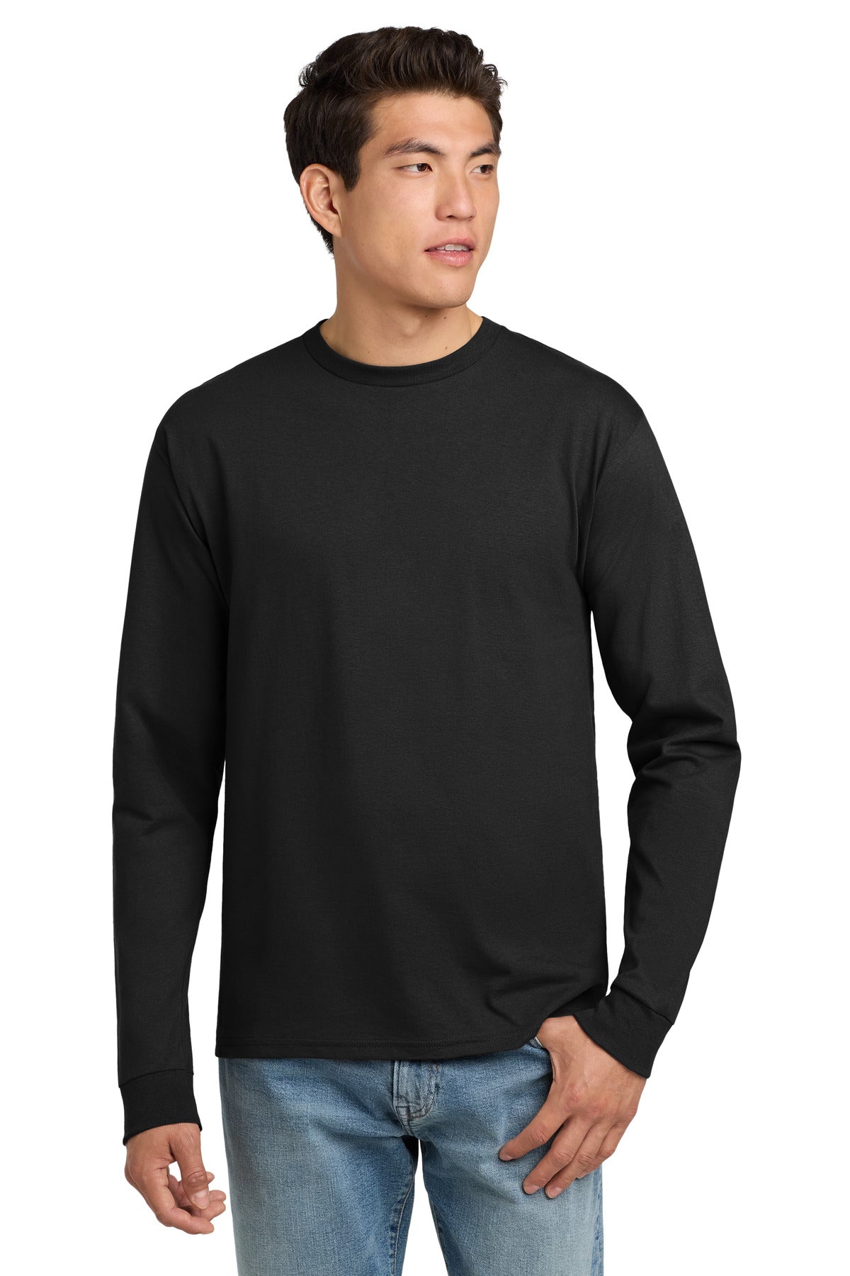 Hanes® - Camiseta de manga larga auténtica 100 % algodón. 5586