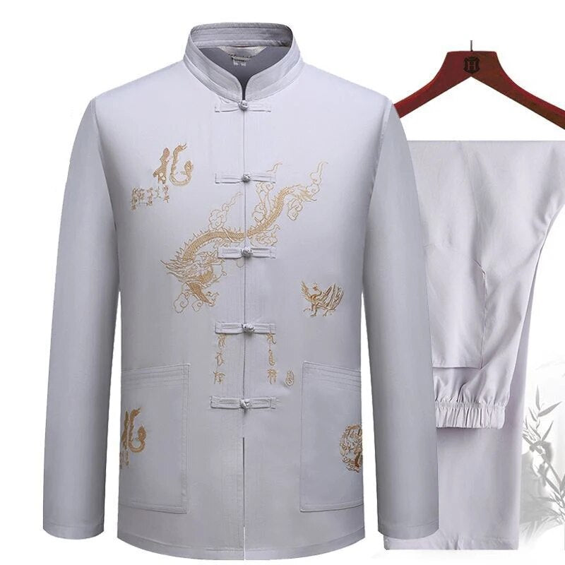 Chinese Traditional Tang Clothing Kung Fu Suit Fashion Casual Embroidery T-shir image 3