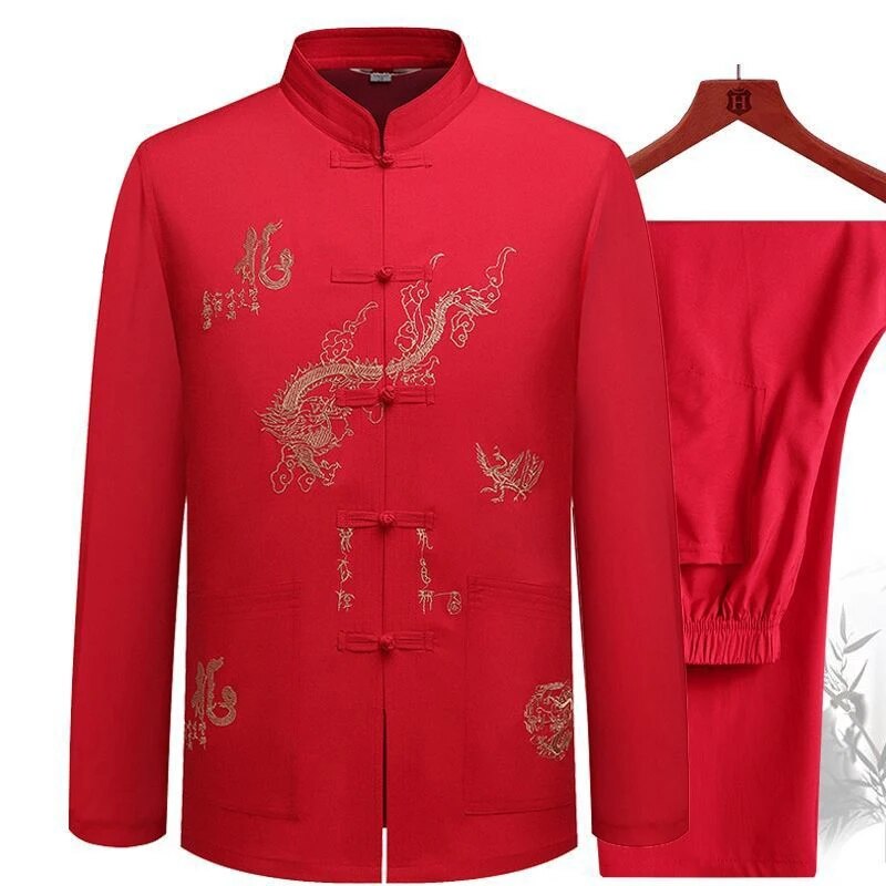 Chinese Traditional Tang Clothing Kung Fu Suit Fashion Casual Embroidery T-shir image 2