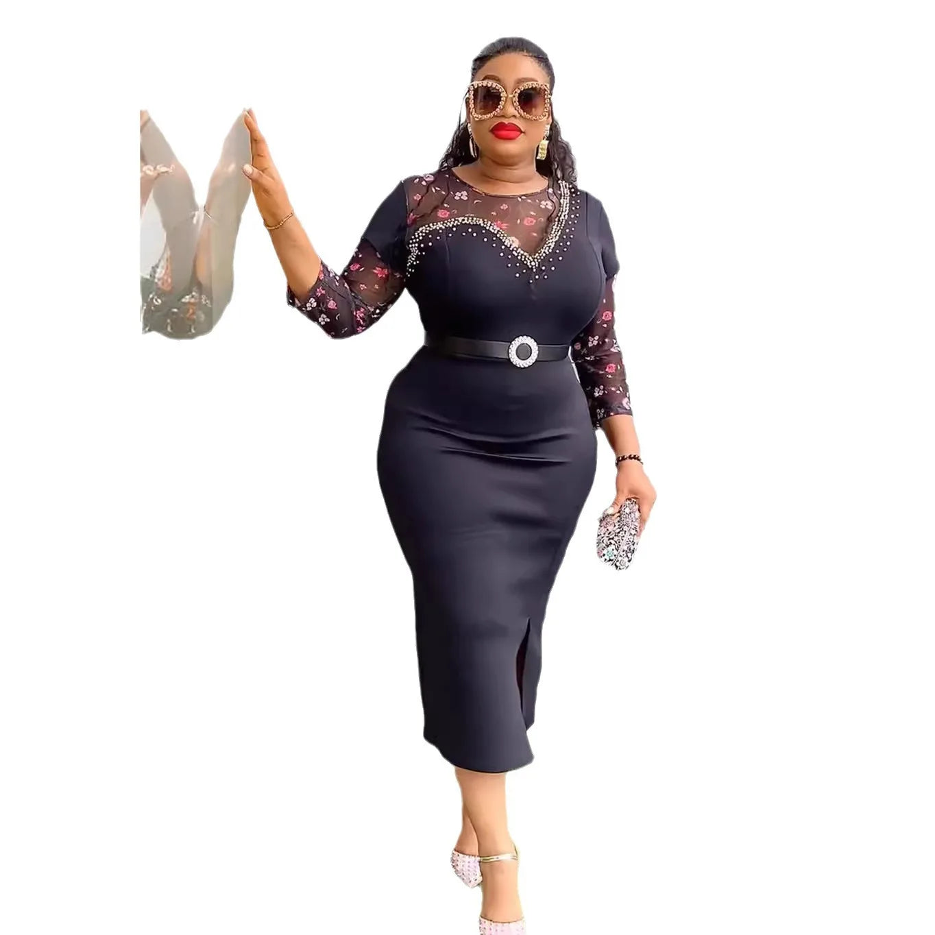 Plus Size African Party Dresses for Women 2024 New Fashion Dashiki Ankara Print image 6