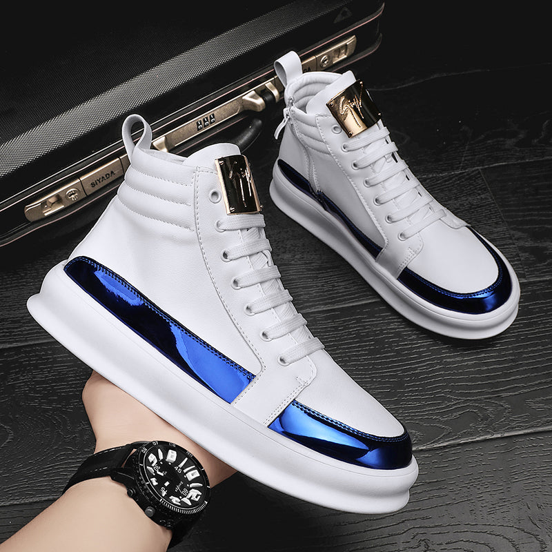 Spring and Autumn New Men Casual Shoes Non-slip Breathable Shoes Gold Sneaker H image 12