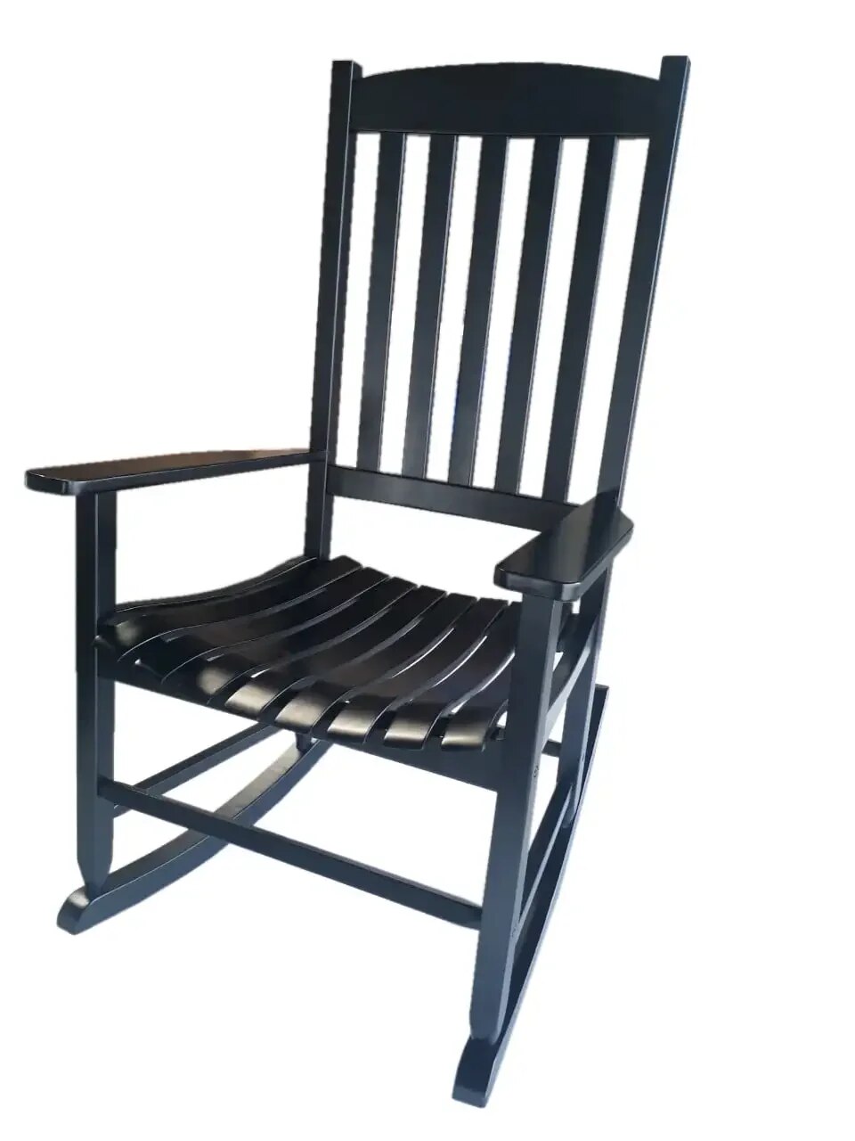 Mainstays Outdoor Wood Porch Rocking Chair, White Color, Weather Resistant Fini image 2