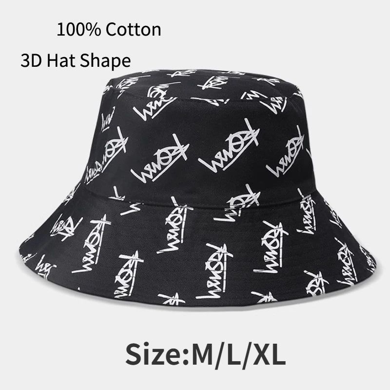 63cm Big Head Letter Bucket Hat for Men Women XL Large Hip Hop Cap Fisherman Ha image 14