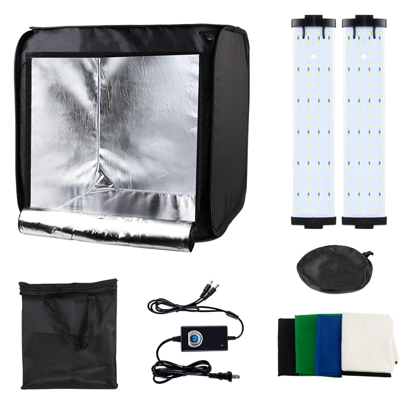 Yizhestudio 60cm Photo Studio Box Led Lightroom Dimmable Folding Softbox Light image 6