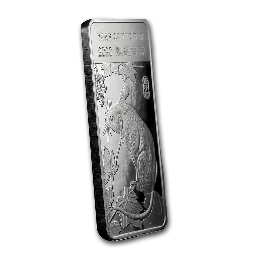 1/2 oz Silver Bar - APMEX (2020 Year of the Rat) image 2
