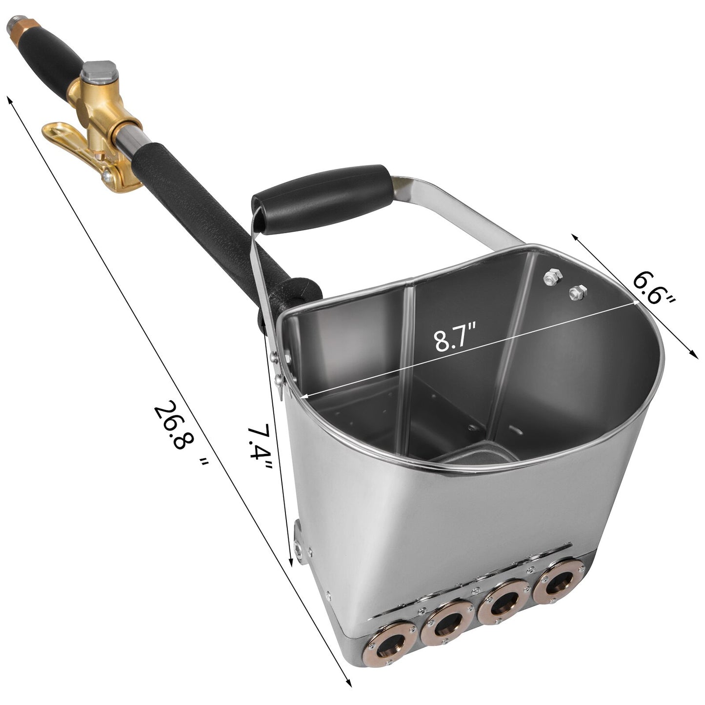 VEVOR Mortar Sprayer Gun 4-Jet 3kW Wall Stucco Shovel Hopper Ladle Cement Spray image 6