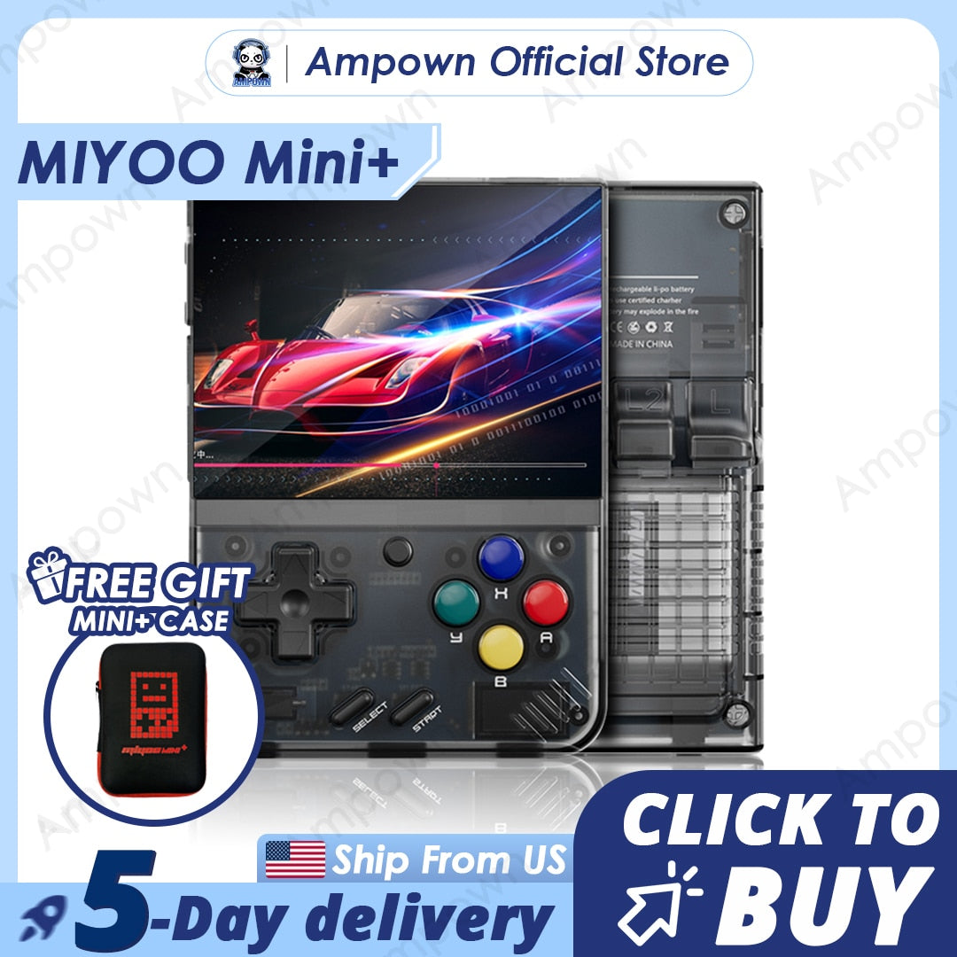 MIYOO Mini Plus Portable Retro Handheld Game Console V2 Mini+ IPS Screen Classi image 1