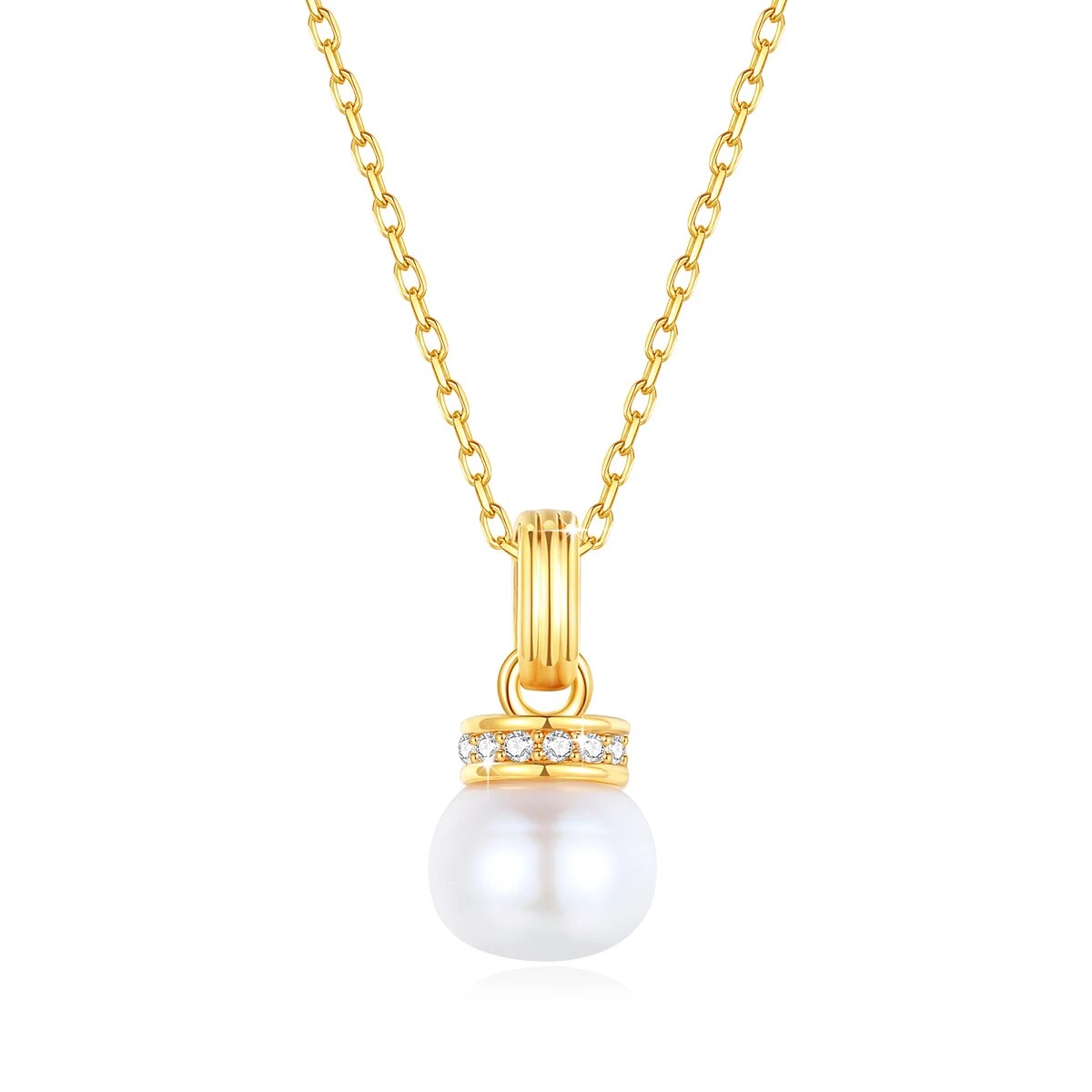 Sale At A Loss! 100% AU750 18K Gold Natrual Fresh Water Pearl Necklace With Cer image 2