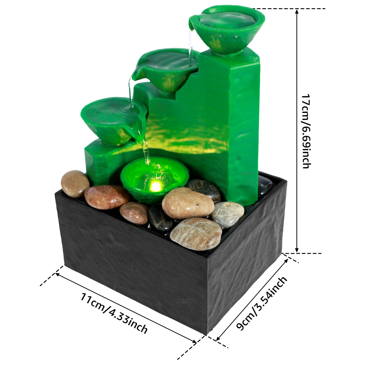 Tabletop Fountain Mini Indoor Water Fountain Creative Gifts Fengshui Home Deskt image 3