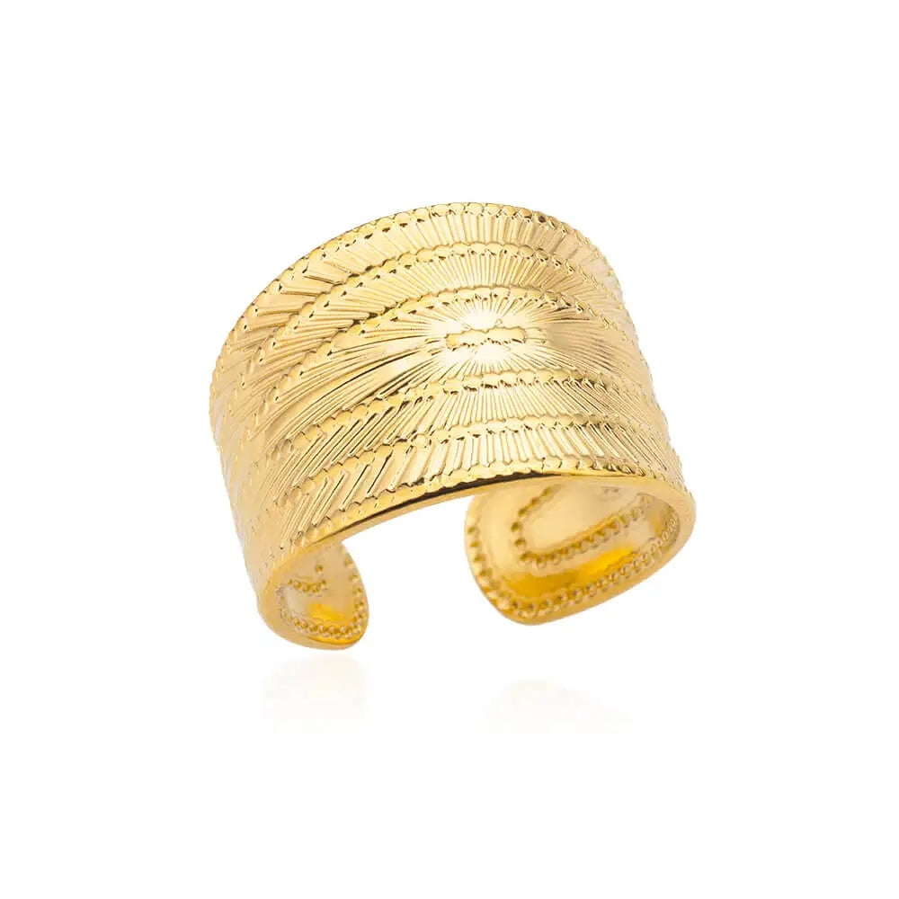 Stainless Steel Rings for Women Aesthetic Sunflower Gold Plated Wedding Couple image 48
