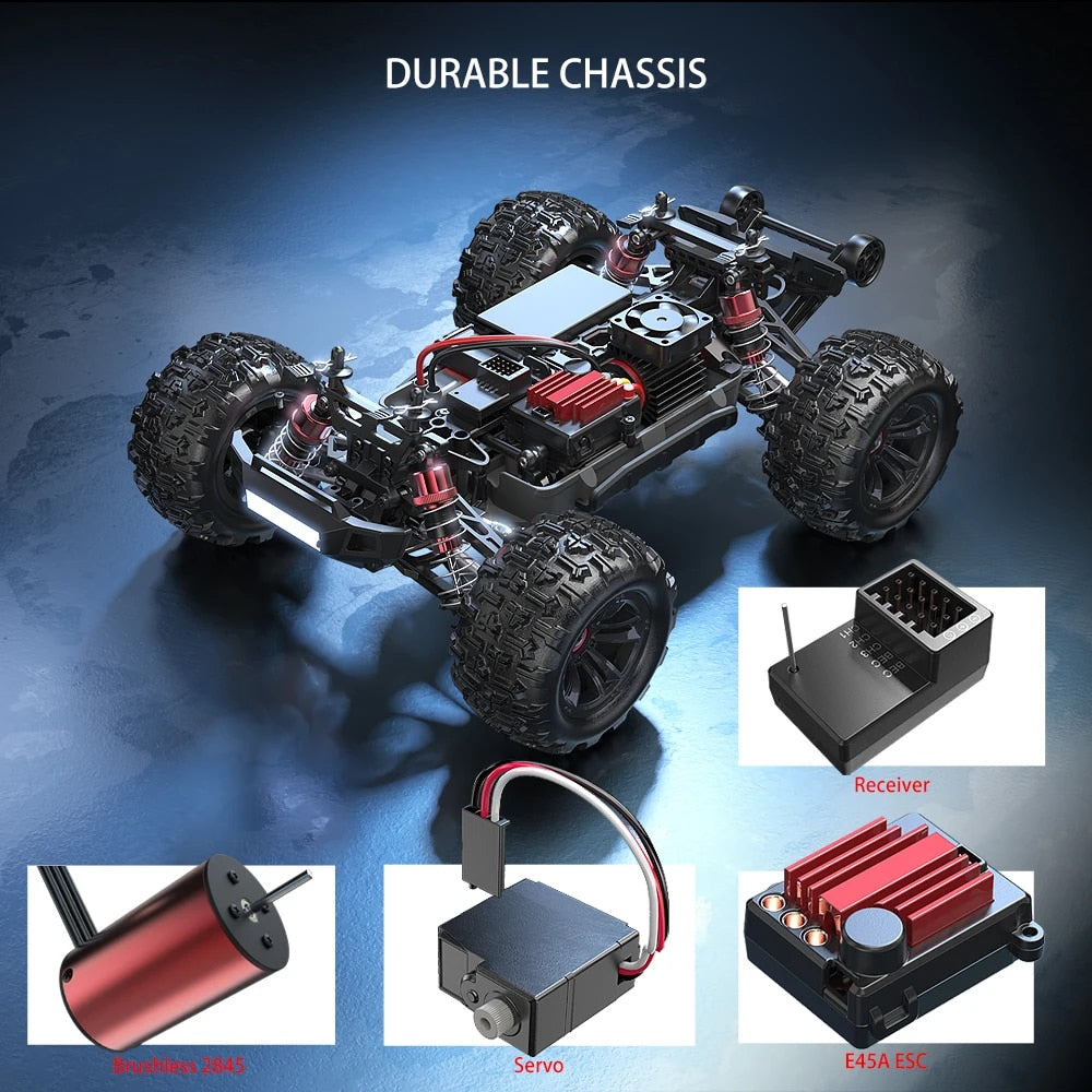 70KM/H MJX 16207 16208 1/16 RC Car Hyper Go Brushless 4WD Racing Car Electric O image 7