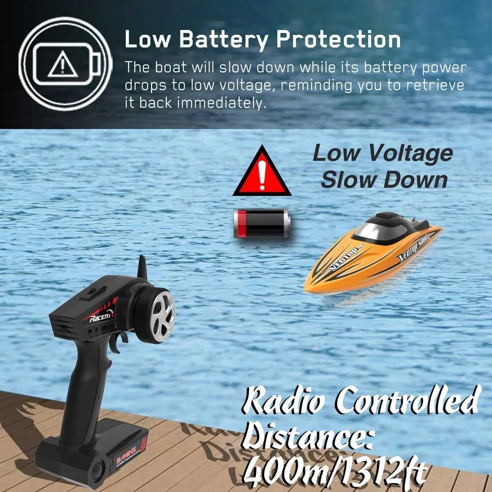 Volantexrc Vector SR80 Pro 70km/h 800mm 798-4P ARTR Remote Control RC Boat with image 4