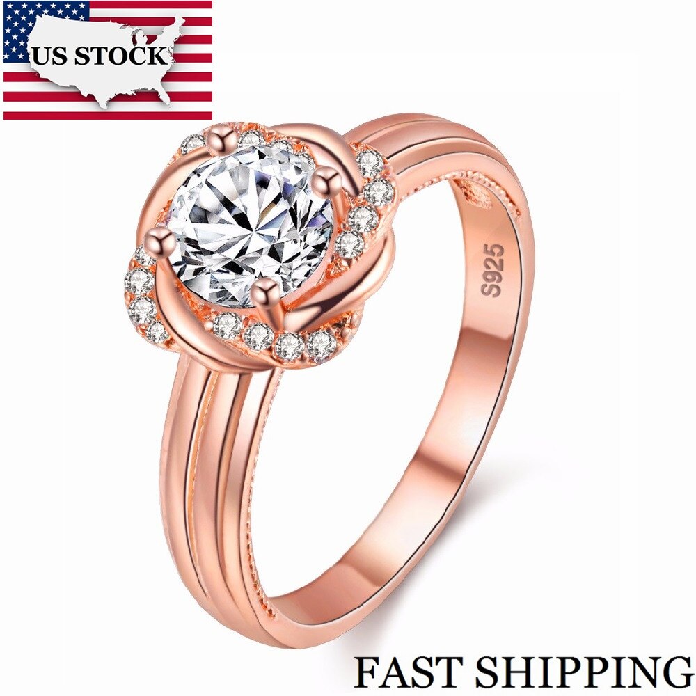 US STOCK 15% Off Uloveido Rose Gold Color Rings for Women Ring Female Anel image 1