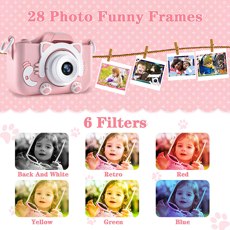 Kids Camera Toys Mini Camera Kids Digital Camera With Video Cartoon Soft Silico image 4
