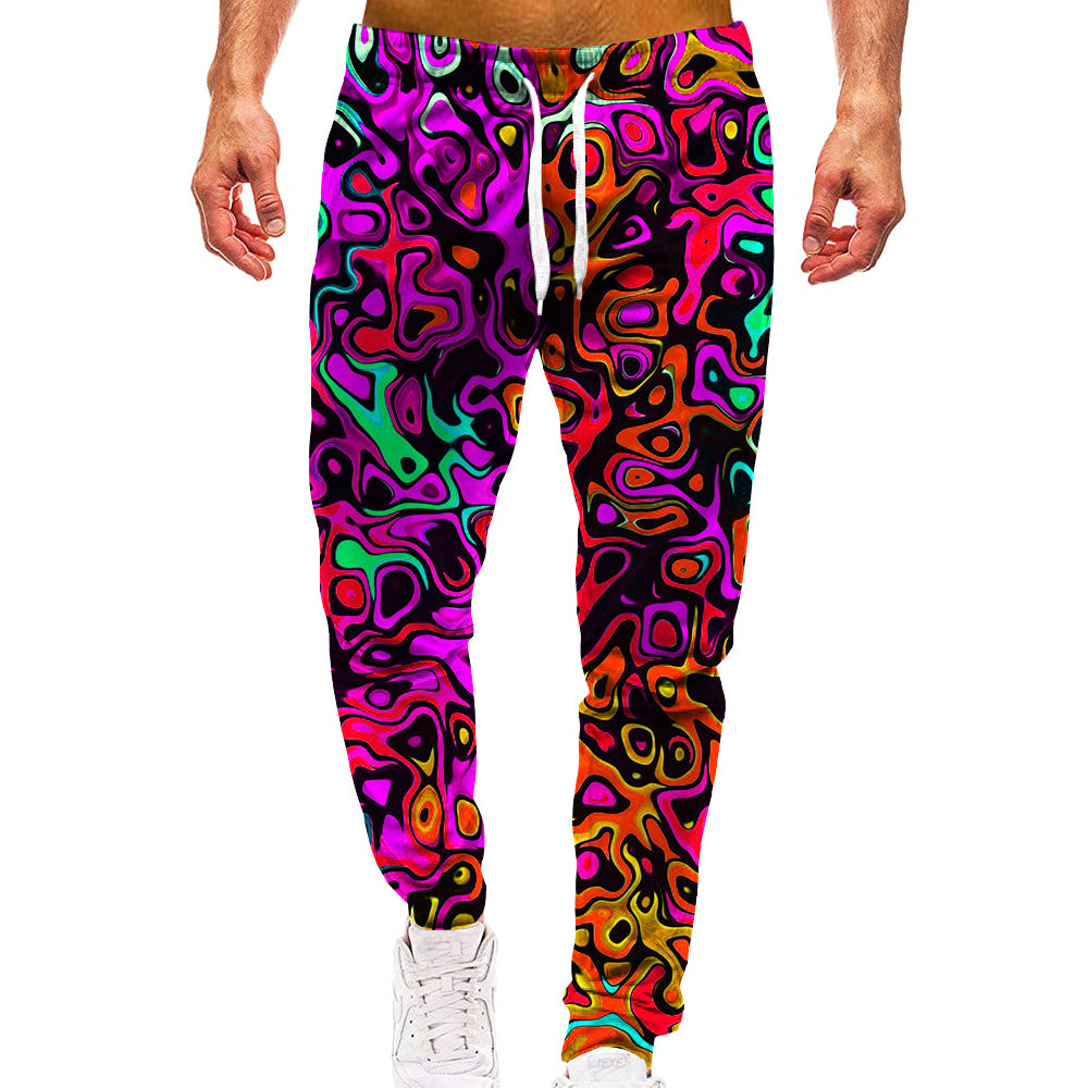 3D Rainbow Fashion Casual Pants Men Sport Print Camo Joggers Man Trousers Vinta image 8