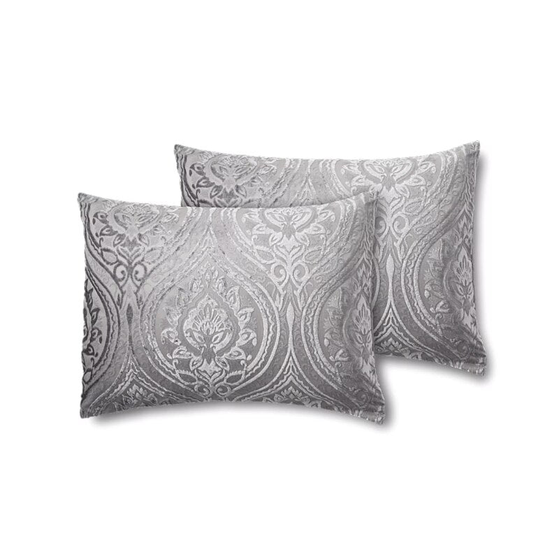 Mainstays Cougar 7-Piece Grey Abstract Woven Comforter Set, Full/Queen image 1