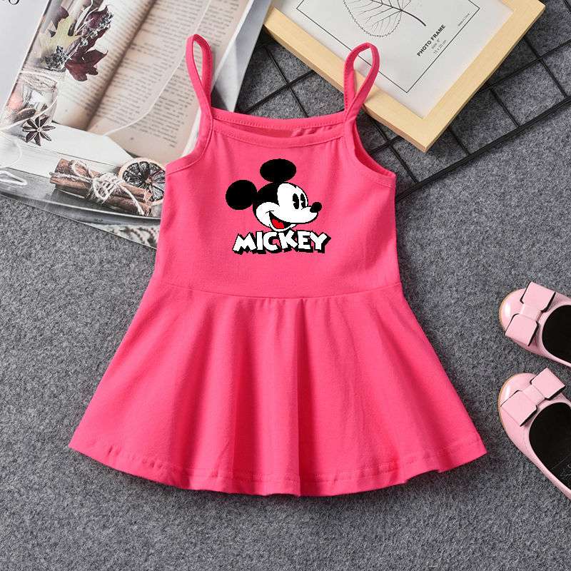 Disney Summer Baby Girl Cotton Dress Children Fashion Dresses Kids Girl Mickey image 5
