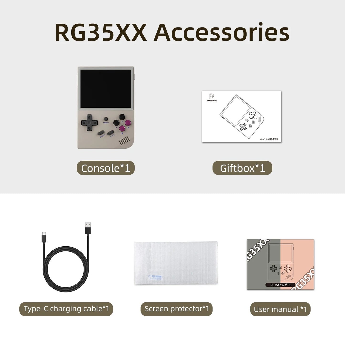 ANBERNIC RG35XX/RG35XX PLUS Handheld Game Player 3.5¬³ IPS 640*480 Screen Porta image 3