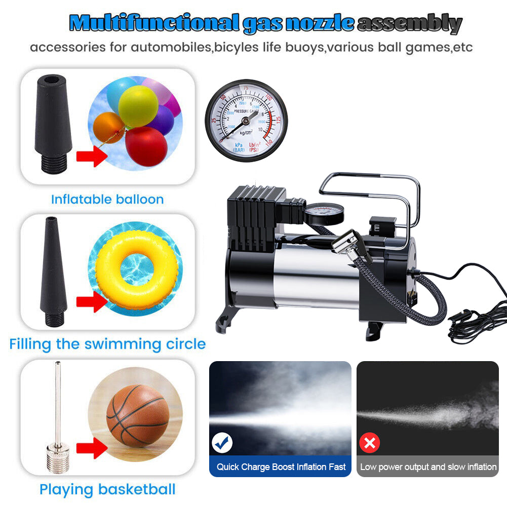 12V Heavy Duty Air Compressor Car Tyre Inflator Portable Electric Inflator Tyre image 2