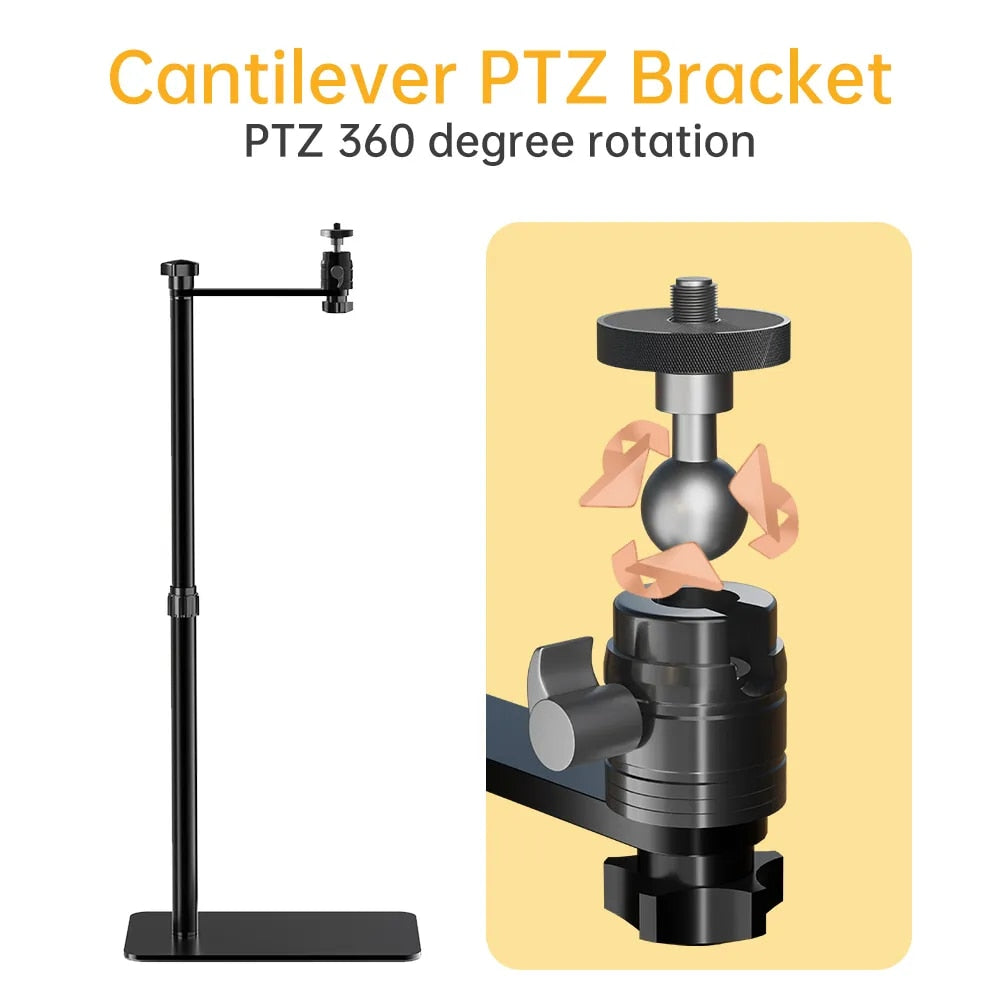 128cm/50Inch Floor Projector Support Stand Metal Holder Multi-angle Adjustable image 4