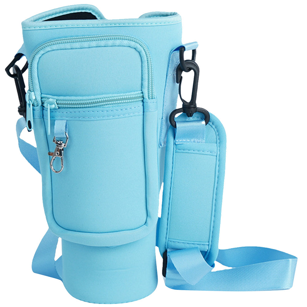 40oz Neoprene Water Bottle Carrier Bag For Stanley Quencher Cup Sleeve with Adj image 21
