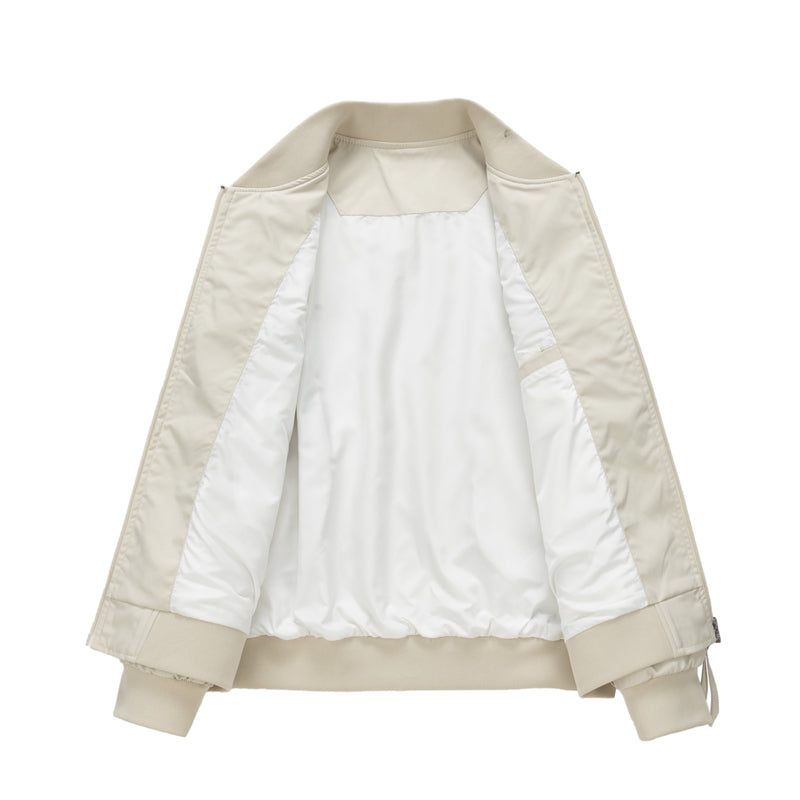 V-Neck Baseball Jacket Oversize Men's Windbreaker Aviator Coat Fashion Patchwor image 3