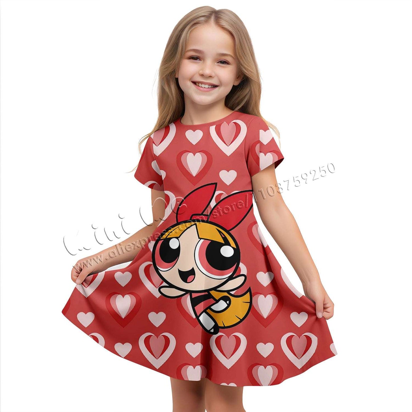 3D Printing Power Girl Suitable for 3-14 Years Old Kids' Dresses Girls' Dress 2 image 5