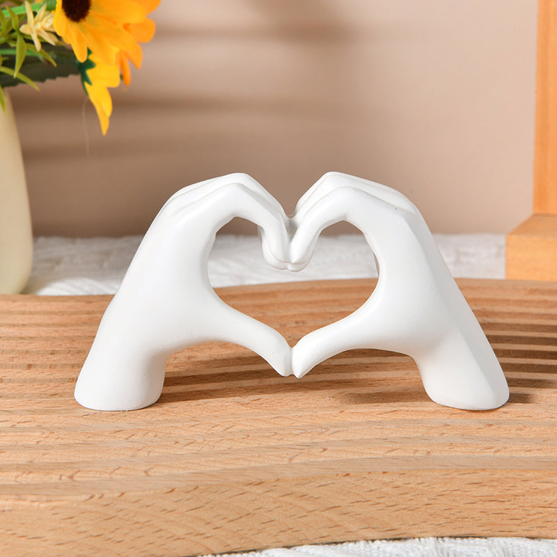 Gold Decoration, Heart Hand Statue Living Room Bedroom Decoration, Love Finger image 4