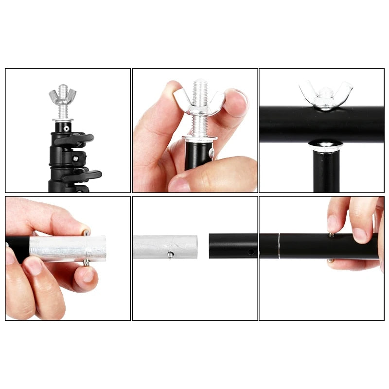 T Stand Background for Backdrop Wall Photography Adjustable Support System Phot image 6