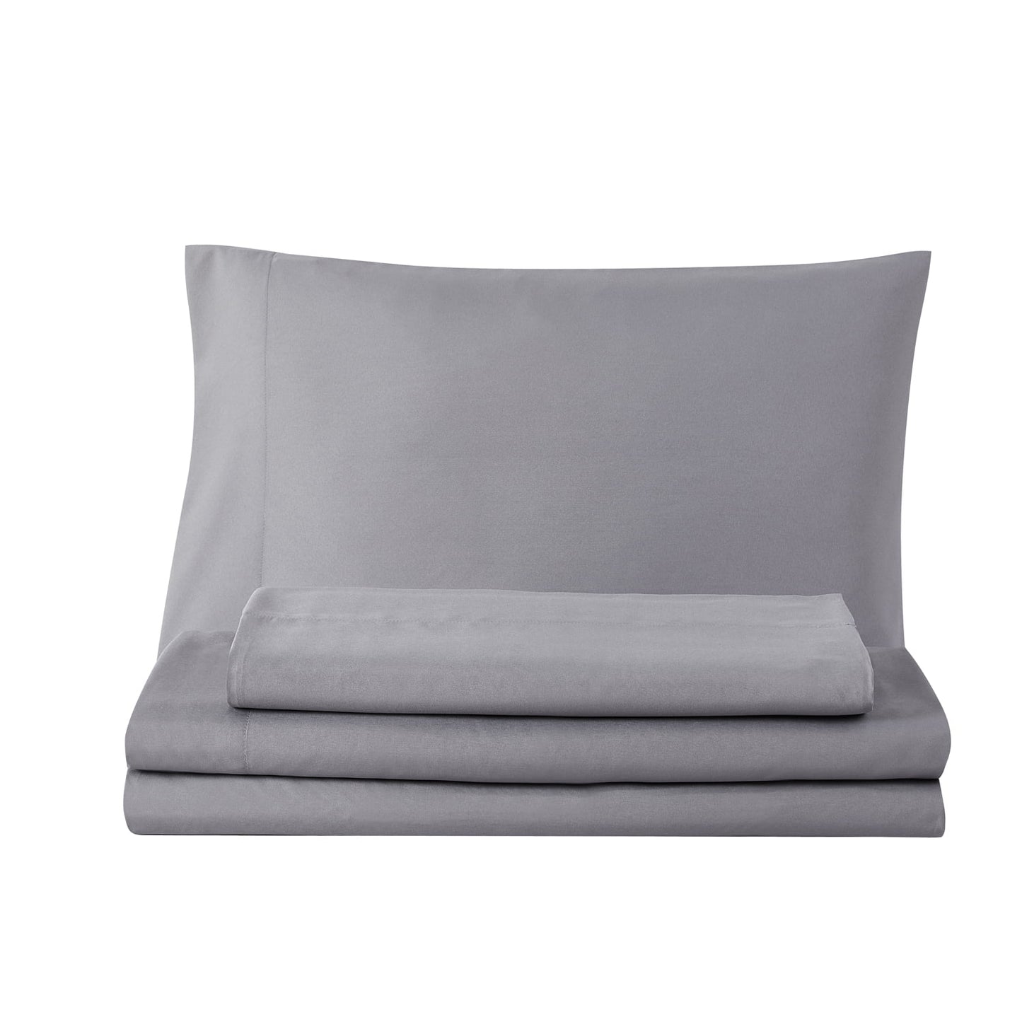 Mainstays Grey 10 Piece Bed in a Bag Comforter Set With Sheets, Queen image 2