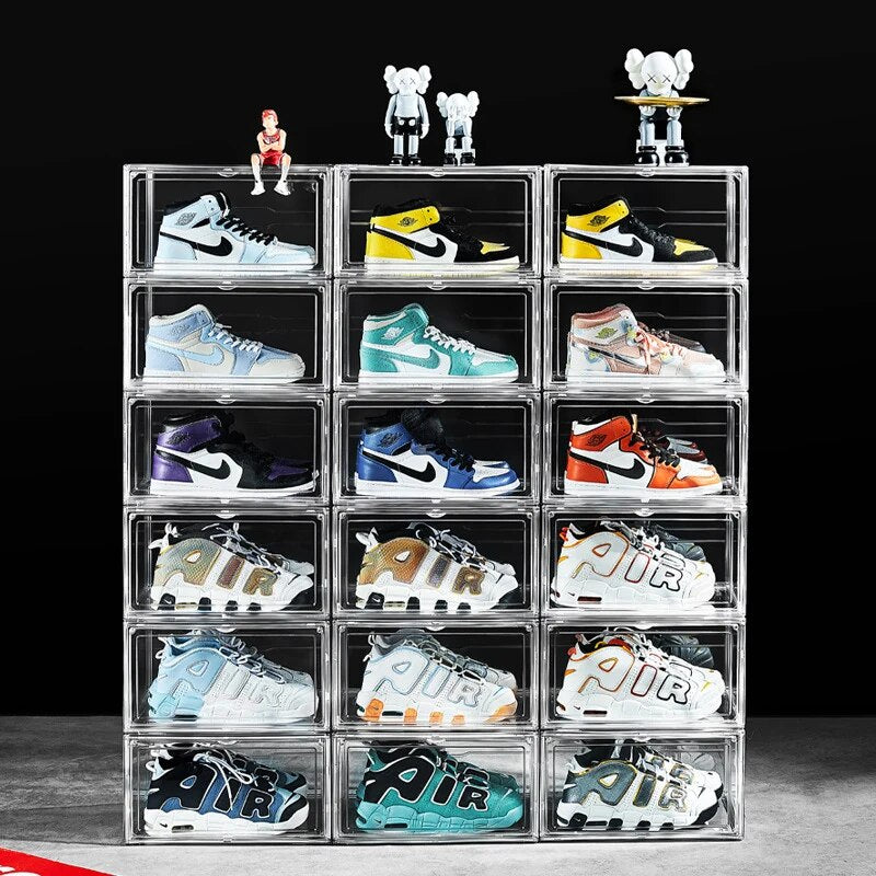 high quality Sneakers Box plastic shoe box Stackable Cabinet Storage Box high- image 1