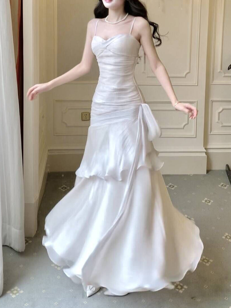 Adult Formal Dress Light luxury V-neck Suspender Iuxurious High-end Style Dress image 3