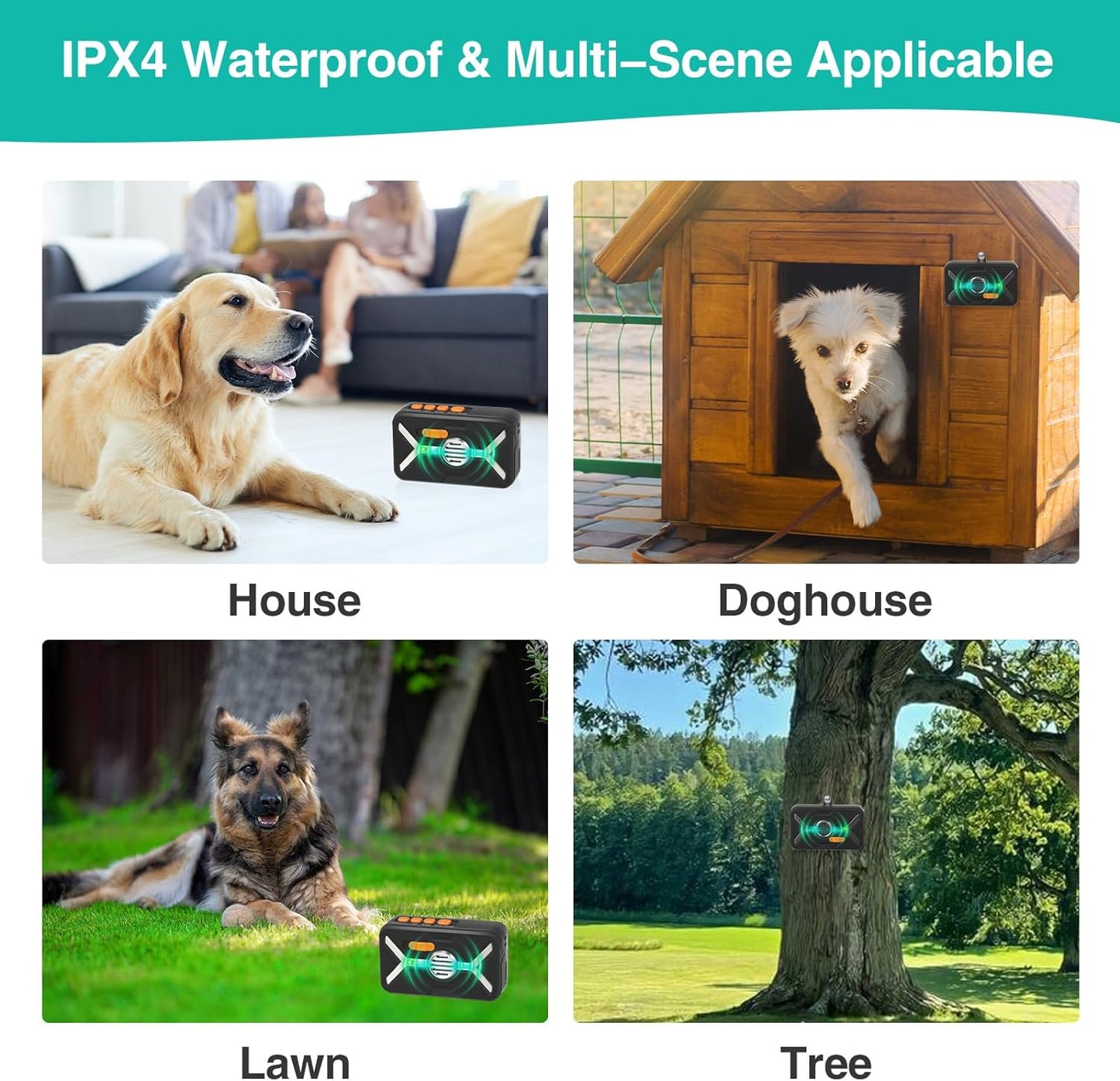 Dog Bark Deterrent Devices Anti Barking Device for Dogs Indoor Outdoor with 3 M image 2