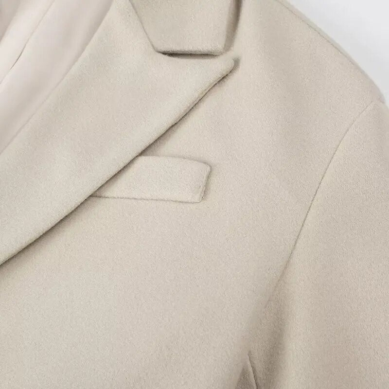 Plus Size Women's Clothing Spring Autumn Woolen Coat Street Style Fashion Dress image 3