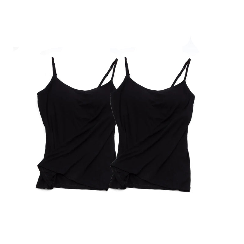 Women Camisole Vest Underwear Summer Soft Tank Top Bra Spaghetti Strap Modal Sl image 12