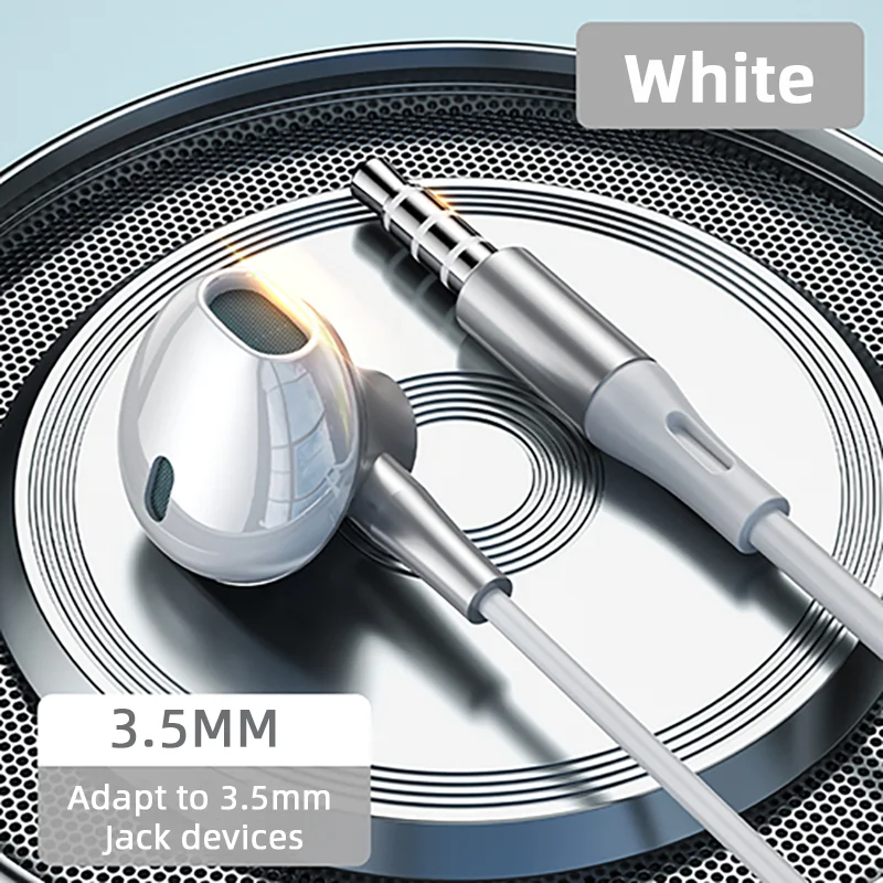 USB Type C Headphone HiFi Bass Stereo Volume Control Mic 3.5mm Wired Earbuds Fo image 2